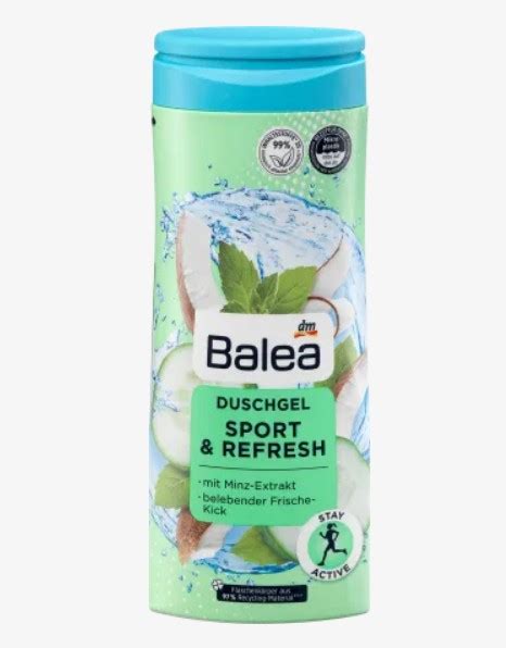 Sữa Tắm Balea Cremedusche Sport And Refresh Hương Bạc Hà