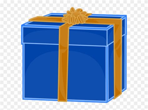 Blue Gift With Golden Ribbon Clip Art Free Vector Gift Box Clip Art