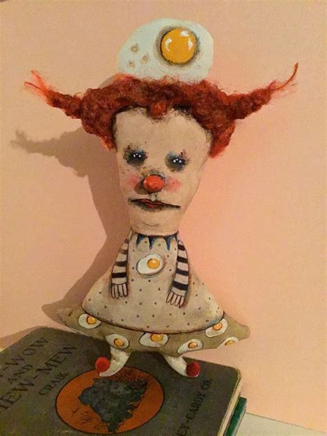 Weird Clown Art Doll Sandy Mastroni Original Funny Etsy Wall Art