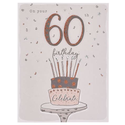 Happy 60th Birthday Gigantic Everyday Card Birthday Greeting Cards