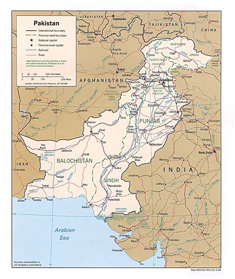 Carte Du Pakistan Avec Les Régions Et Relief