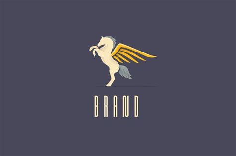 Pegasus Logo by LogoFarm on @creativemarket #logo #logodesign #template 