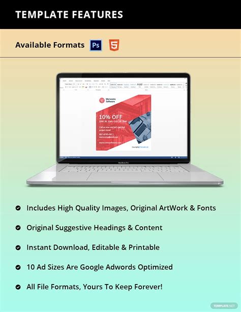 Creative Software Ad Template Free Psd Html5