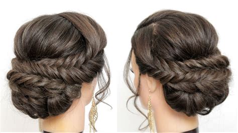 Braided Updo Tutorial Prom Wedding Hairstyles For Long Hair Youtube