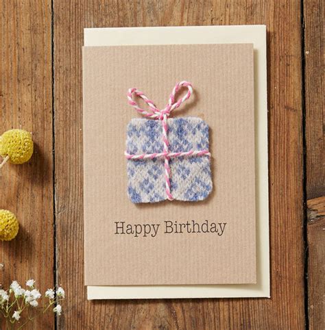 Handmade Birthday Card Knitted Present By Suzie Lee Knitwear