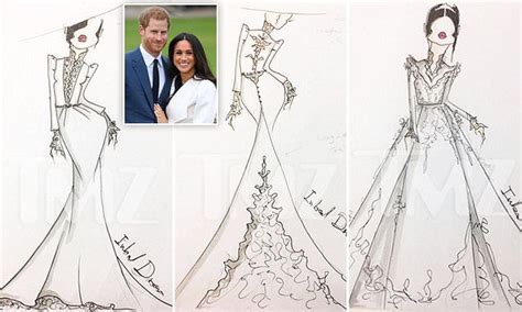 First Sketches Of Meghans Potential Wedding Dress Wedding Dresses
