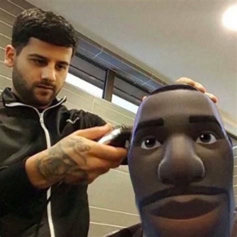 Fortnite Guy Getting A Haircut Staring Default Fortnite Guy Know Your Meme