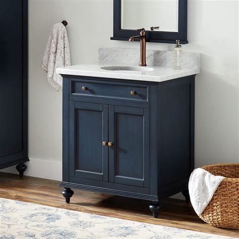 30 Keller Mahogany Vanity For Undermount Sink Vintage Navy Blue Bathroom Vanities