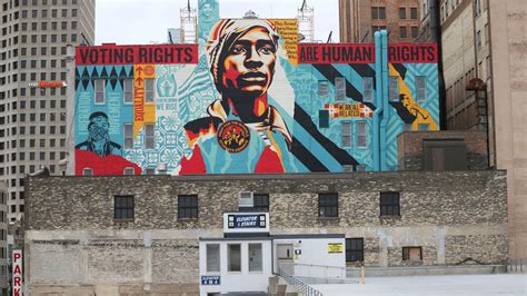 Voting Rights Mural By Shepard Fairey And Wisconsin Artists Goes Up