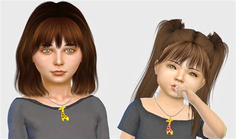 𝓕𝓪𝓫𝓲𝓮𝓷𝓷𝓮 Sims 4 Toddler Giraffe Necklace Sims 4 Children