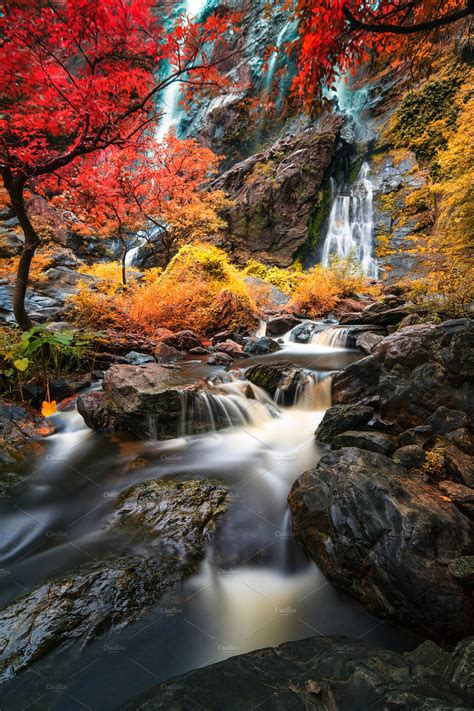 Amazing waterfall ~ Nature Photos ~ Creative Market