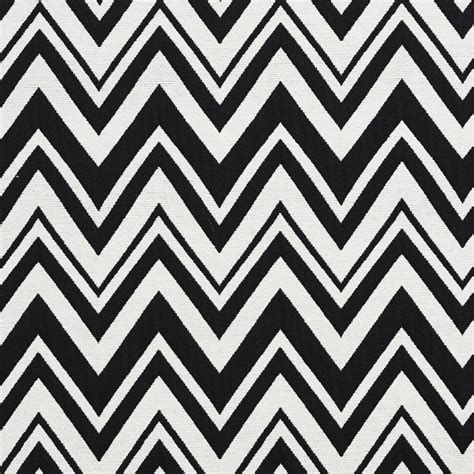 Black And White Chevron Pattern Woven Brocade Upholstery Fabric