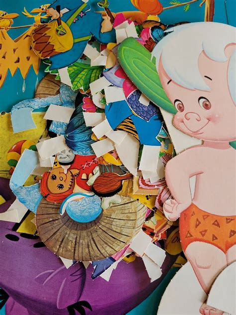 Rare Vtg 1964 Hanna Barberas Flintstones Pebbles And Bamm Bamm Paper