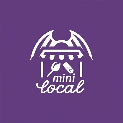 Logo Design For Local Mini Market Dynamic Winged Mouse Arrow Emblem
