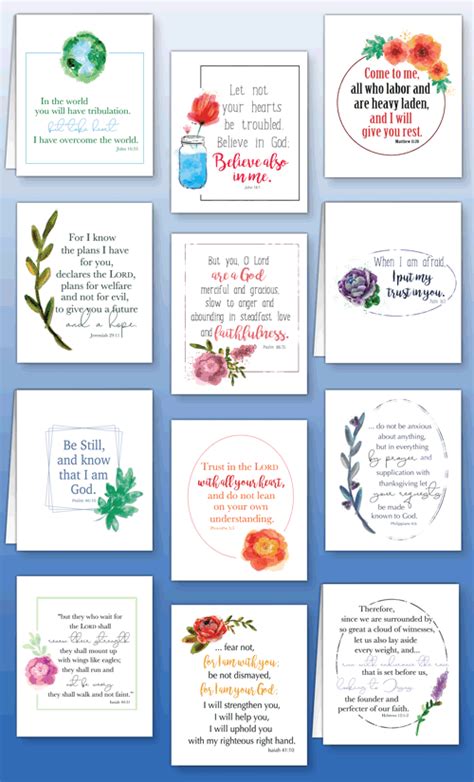 Free bible verse printables on the theme of courage. FREE Printable Scripture Cards in 2020 | Scripture cards ...