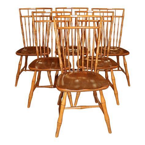 1980s Ethan Allen Faux Bamboo Birdcage Dining Chairs - Set of 6 | Chairish