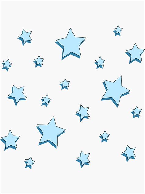 Pastel Blue Stars Pack Sticker For Sale By Alexis000 Redbubble