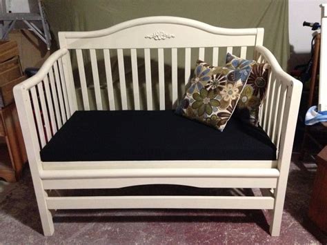 Crib Converted To Daybedbench Diy Crib Modern Crib Cribs Repurpose