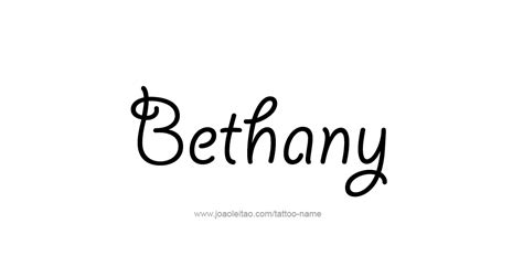 Bethany Name Tattoo Designs