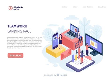 Free Vector Landing Page