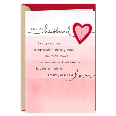 Nothing Ordinary About Our Love Valentines Day Card For Husband