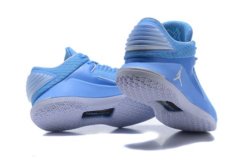 New Air Jordan 32 Low Unc University Bluewhite Mens Basketball Shoes