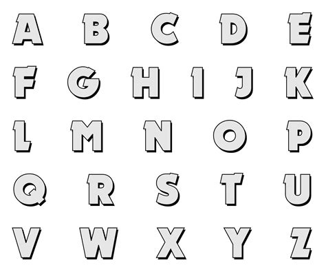 9 Best Images Of Printable Letter Fonts Printable Bubble Letters