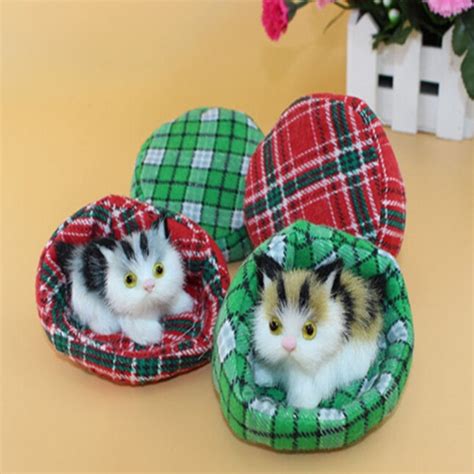 Super Cute Artificial Fuzzy Cat Toykat In Bedcute Kittens Pussy Cat