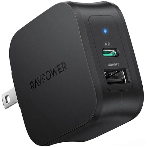 RAVPower PD Pioneer 30W 2 Port USB C USB A Charger 75 02000 461