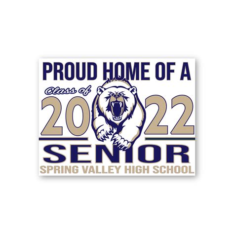 2022 Spring Valley High School Senior Yard Sign Reliable Banner