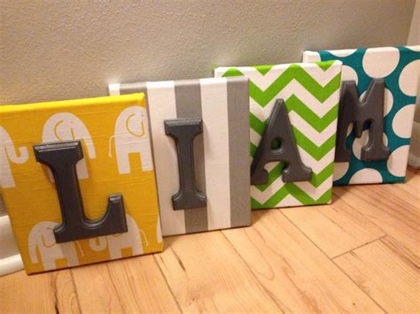 Boy Wall Canvas Letters Nursery Letters And Decor