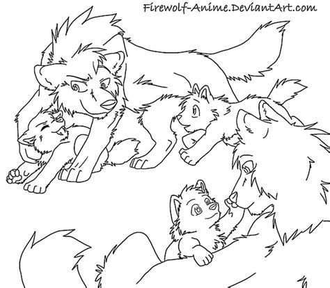 By best coloring pagesjune 14th 2019. Wolf family 2 lineart - Queeky - photos & collages