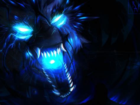 Neon Blue Wolf Wallpapers Wallpaper Cave