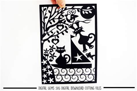If so, svg cut files are an essential part of that endeavour. Cat paper cut SVG / DXF / EPS Files By Digital Gems ...