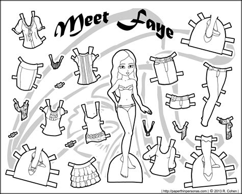 Of course, you'll also need an assortment of clothing and accessories to use with them; Meet Faye: A New Paper Doll Series is Born • Paper Thin Personas