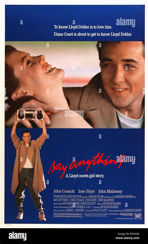 Say Anything Original Movie Poster Stock Photo Alamy
