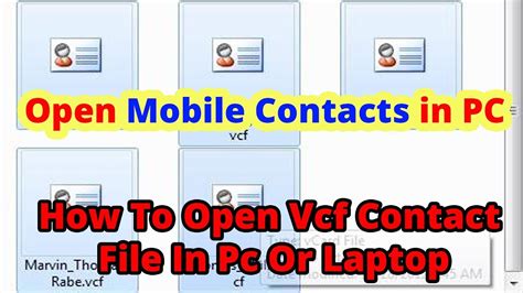 How To Open Vcf Contact File In Pc Or Laptop Youtube