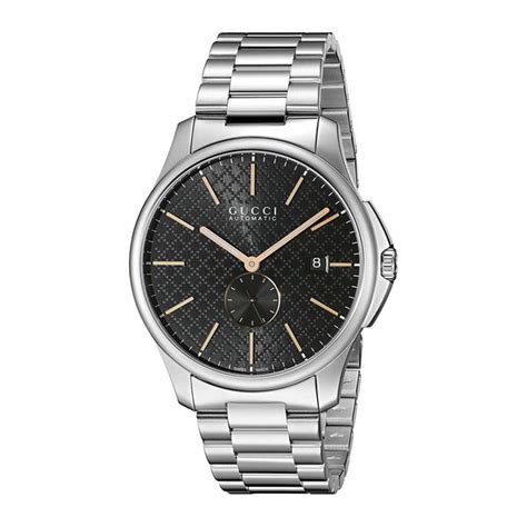 Gucci Mens Ya126312 G Timeless Automatic Stainless Steel Watch Bezali