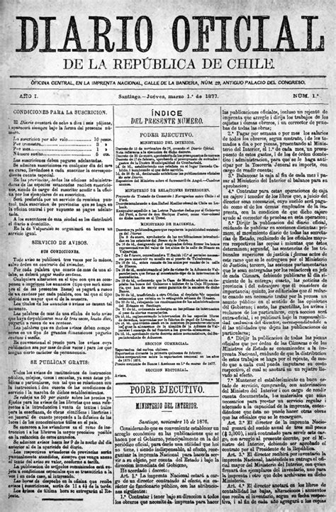 Fileportada Diario Oficial Chile 1877 Wikimedia Commons