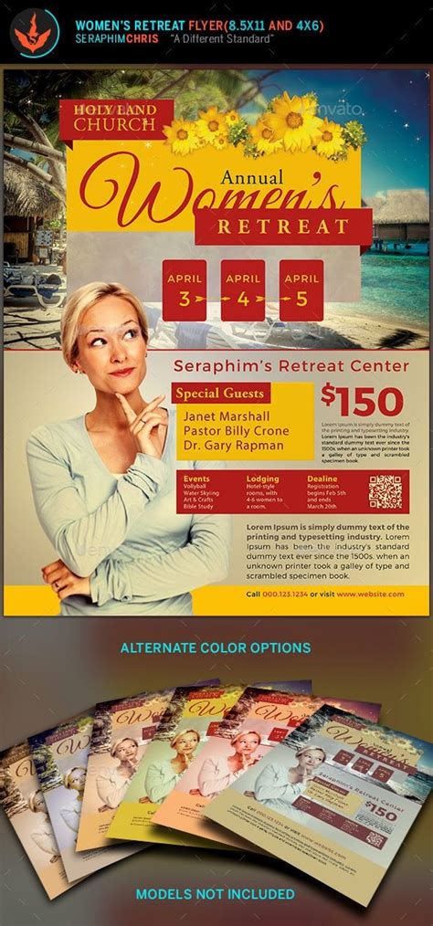 Retreat Flyer Templates Church Womens Retreat Flyer Template On