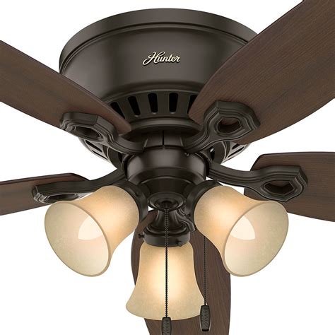 The very first hunter ceiling fans were powered by water, shortly thereafter they introduced. Hunter Builder 52" Indoor Low Profile Ceiling Fan in New ...