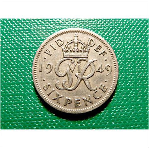 1949 Sixpence Six Pence Coin King George Vi Uk On Ebid United Kingdom 124555871 King George