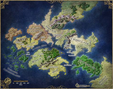 The Fantasy World Map Of Zeitgeist For Enworld Publishing Fantastic Maps