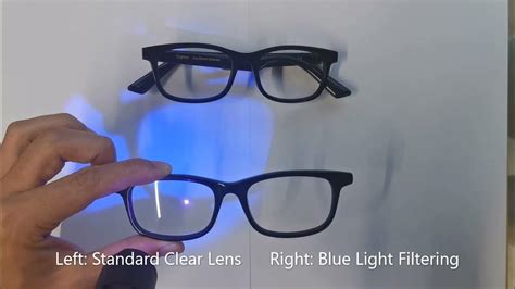 Blue Light Filtering Lenses Demonstration Youtube