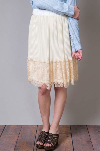 Lacey Pleat Skirt Lace Collection Hazel