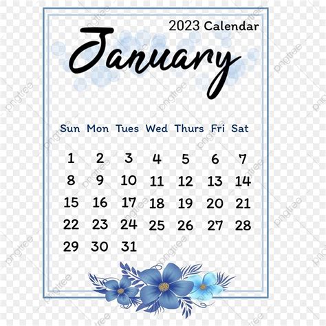 January Clipart For Calendars