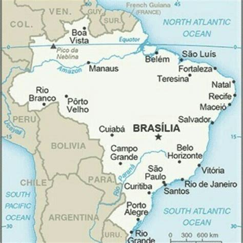 The Map Of Brazil Country With State And Its Capital Brainly In