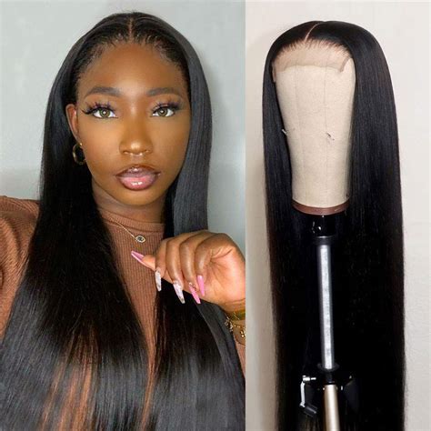 brazilian straight human hair wigs 100 8a unprocessed lace front wigs human hair