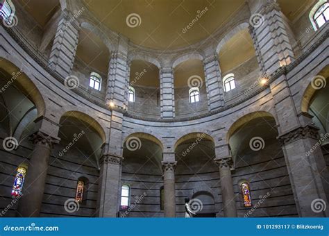 Baptistery Of Saint John Inside Pisa Italy Stock Image Image Of