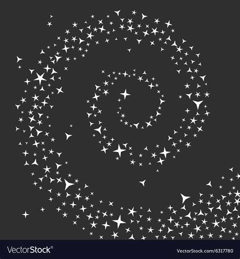 Vortex Or Swirl Of Stars Royalty Free Vector Image